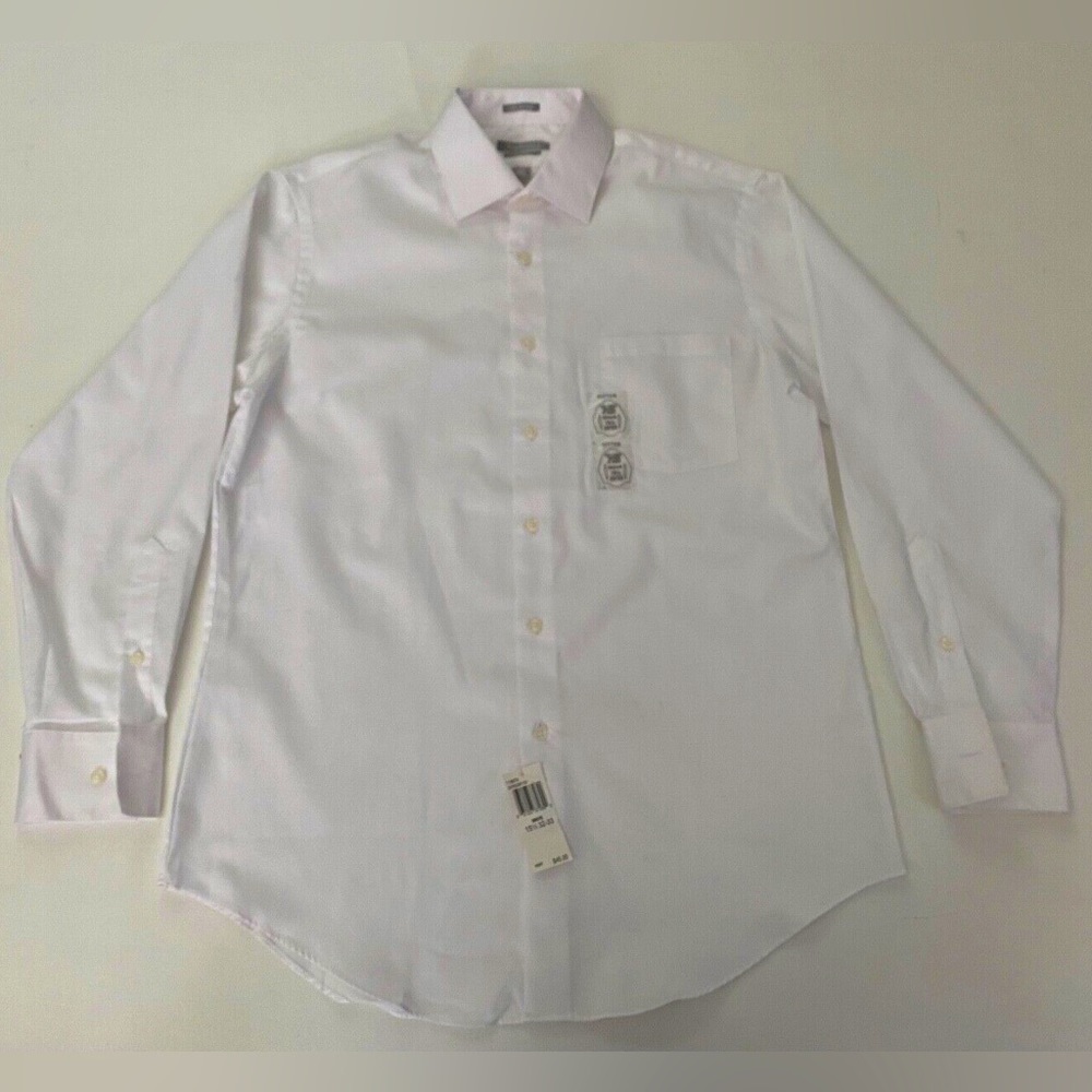 NWT Van Hausen Fitter Button Down Shirt White 14 1/2 32-33